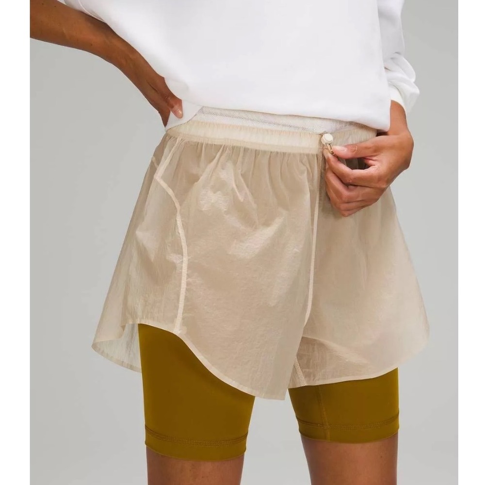 Lululemon Step Out‎ High Rise Short 3" - White Opal